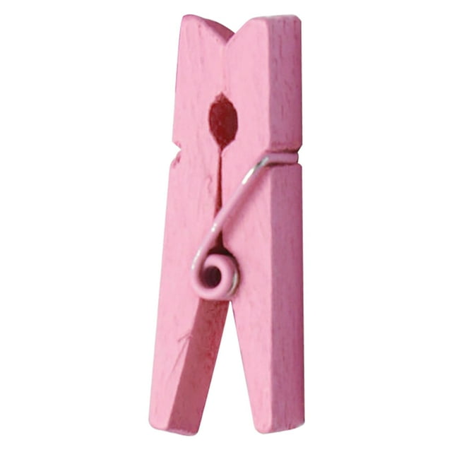 ICQOVD 100-Pack Sturdy 1.4 Inch Mini Wooden Clothespins for Scrapbooking Crafts