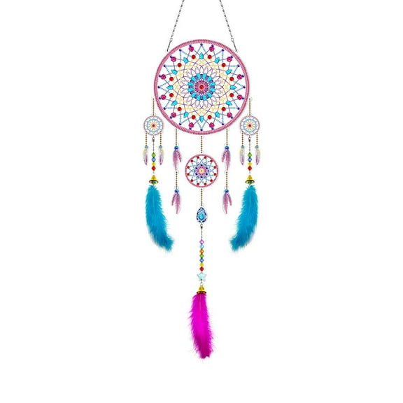 ZOUBAOQ Girls Gifts 8-12 Years Old,Girl Birthday Gift Ideas 5 6 7 10 Year Old - Diamond Art Kits for Kid Wind Chime - Craft for Girls Toys Age 8-12 Present Gem Painting Sun Catcher Garden Decor