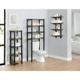 thumbnail image 6 of Pomona 48"H Metal and Solid Wood Bath Floor Storage Shelf, 6 of 15