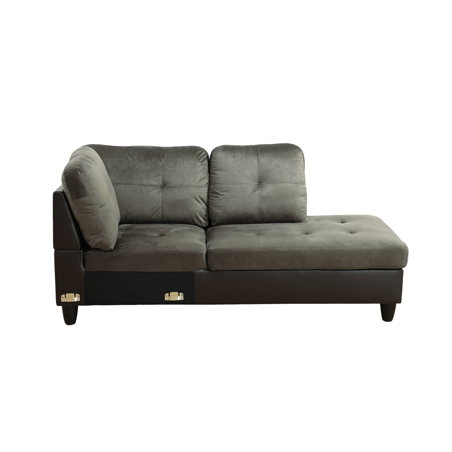 Hommoo Sofa Set, Flannel And PVC 2-Piece Couch Living Room Sofa Set,Taupe