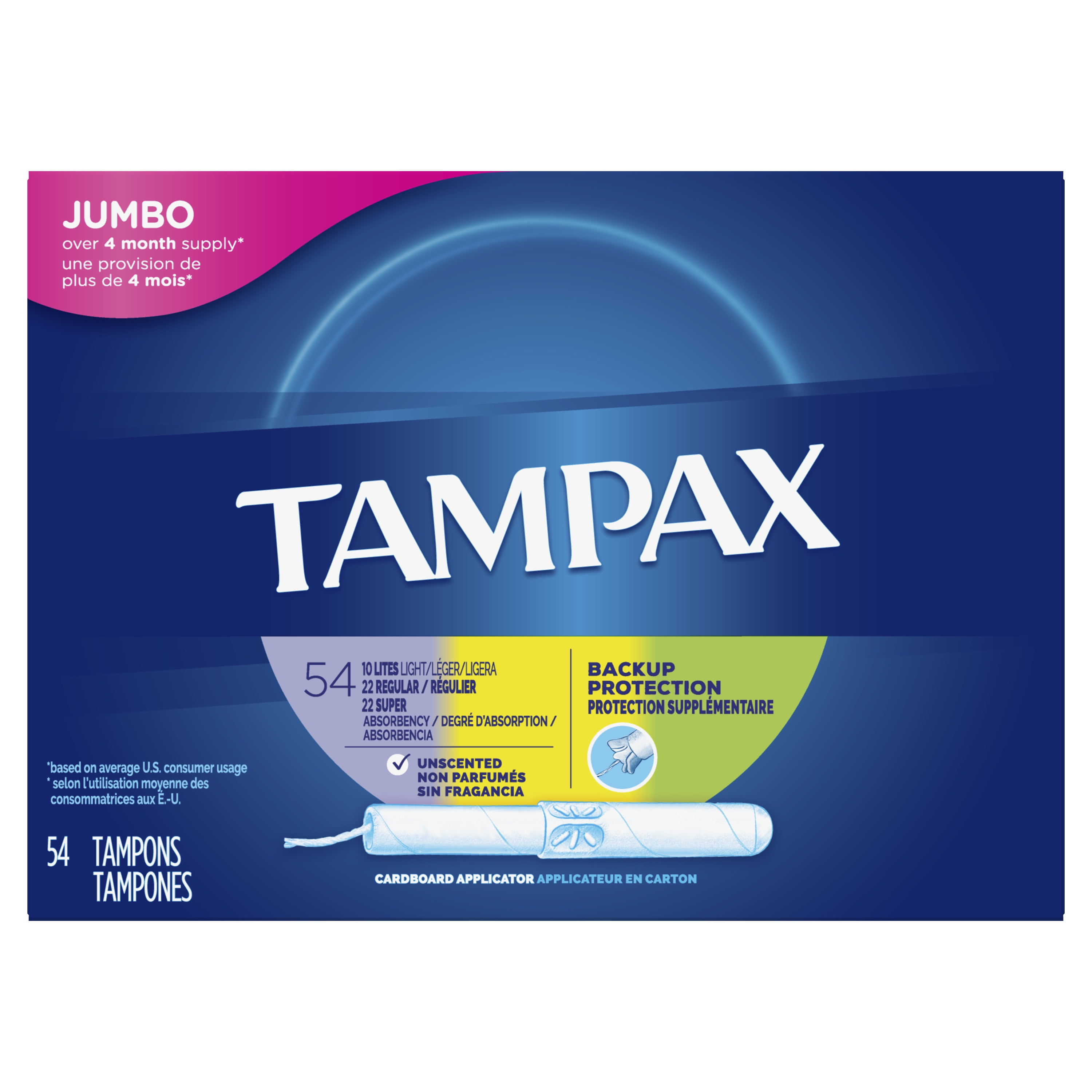 Tampax Cardboard Applicator Tampons Light/Regular/Super Absorbency