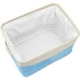 thumbnail image 3 of Linen Closet Collapsible Storage Basket Bin for Shelves, Fabric Rectangle Organizers with Handles for Home,Nursery,Clothes, Toys,Books, Laundry-Blue, 3 of 7