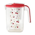 thumbnail image 2 of AuroraX Filtered Water Pitcher for Refrigerator with Spout 1/2 Gallon for Drinking Water Plastic Water Pitcher with Lid and A Handle Leakproof BPA Free Ice Tea Pitcher Red, 2 of 6