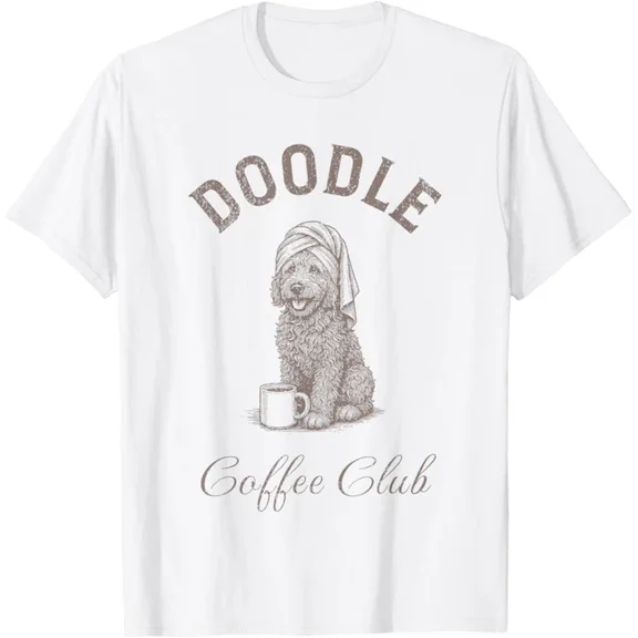 Doodle Coffee Club T-Shirt Unisex S-5XL Hot Trending Shirt Birthday Gift