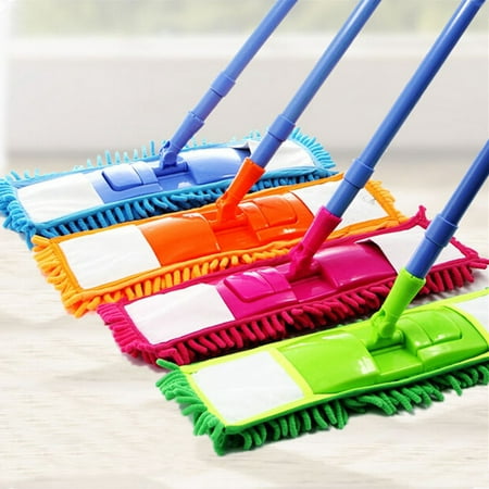 Moaere Soft Bristle Rubber Broom Sweeper Dry and Wet Floor Mopping and Cleaning Sweeper with Telescopic