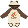 thumbnail image 3 of Inktastic Granna Loves Me Woodland Fox Boys or Girls Long Sleeve Baby Bodysuit, 3 of 5