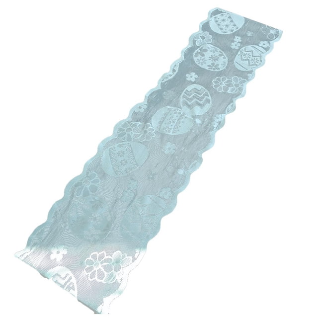 Bandera de mesa de encaje con forma de huevo de Pascua para bodas, decoración de algodón para centros de mesa, decoración de bodas de Pascua, decoración de eventos de primavera, decoración