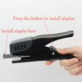 thumbnail image 3 of Plier Effortless Stapler & 1000 Rose Gold Staples, Handheld Stapler 45 Sheet Capacity Heavy Duty Manual Staplers for Office Accessories Supplies (Pink) - BLACK PLIER STAPLER, 3 of 7