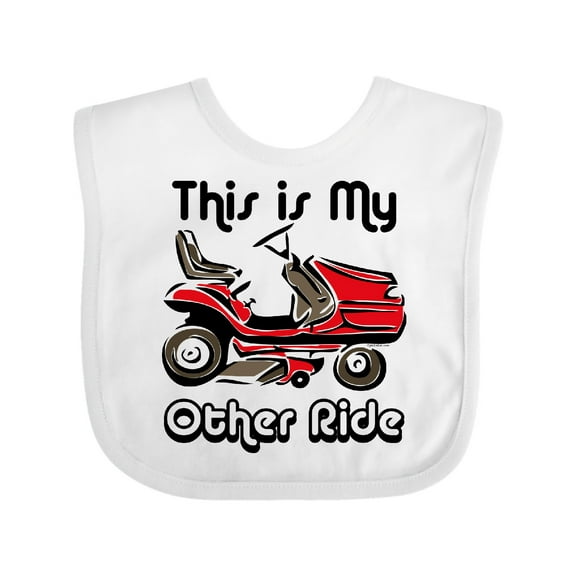 Inktastic Mower My Other Ride Boys or Girls Baby Bib