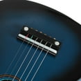thumbnail image 2 of Guitarra acústica folk de 21 pulgadas, instrumento musical para principiantes, guitarra de 6 cuerdas para el hogar, la escuela, los niños y sus materiales para clases de música (azul), 2 of 5