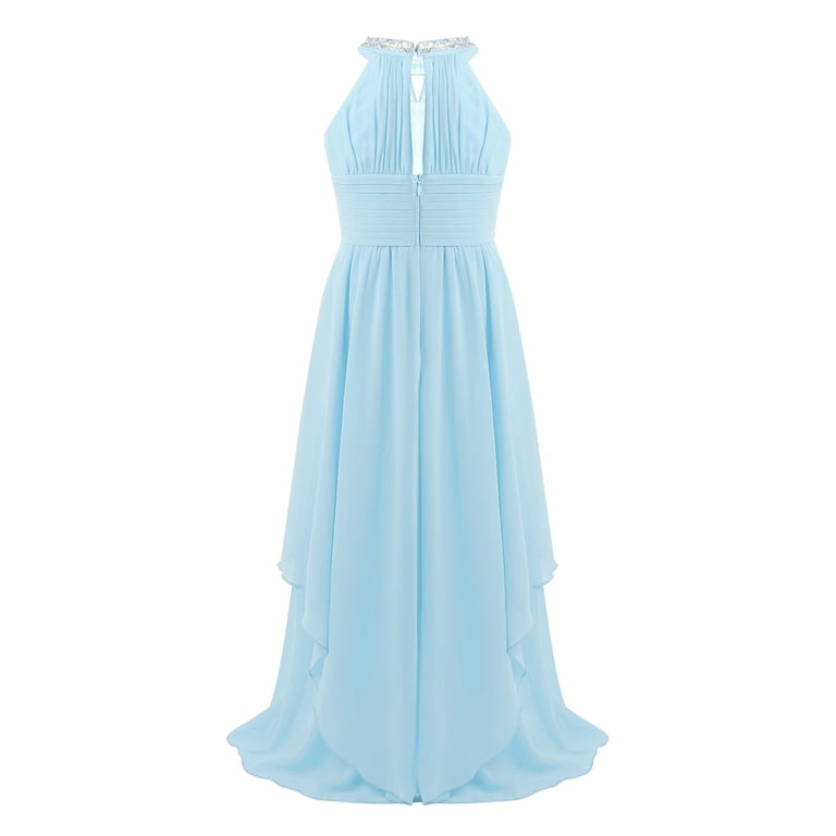 strapless open back dress Plus Size Blue Floral Short Sleeve Pleated Flare Midi Pocket Dress   24seven Comfort Apparel
