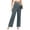 Gray, variant on Women's Wide Leg Pants Elastic High Waisted Waffle Knit Work Palazzo Pants Business Casual Trousers with Pockets M