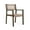 Grey finish + Light Brown Rope, variant on Veralis Outdoor Patio Braided Rope Dining Chairs, Acacia Wood, Light Brown + Teak, Set of 2