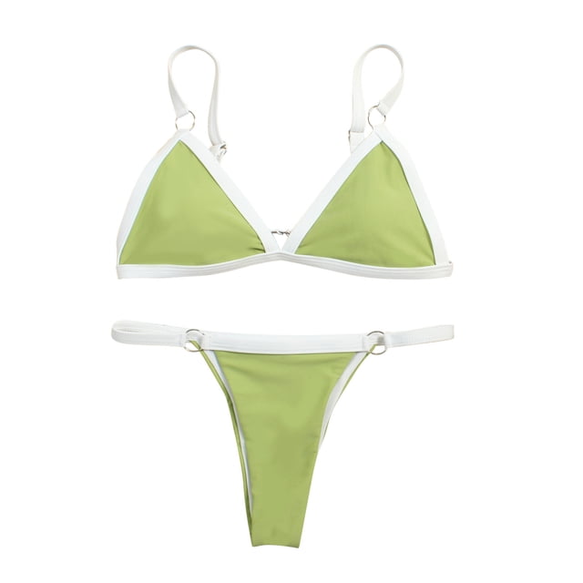 Mujeres Bandeau Bandage Bikini Set Push-Up Traje de baño brasileño Ropa de playa Traje de baño Fridja nalpqowj54531