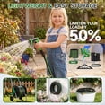 thumbnail image 6 of Flexible 100 ft Garden Hose with 3/4" Fittings, Non-Expanding, Leak-Proof, High-Pressure Flat Fabric Design in Black and Green, 6 of 7
