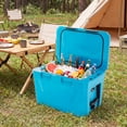 thumbnail image 4 of Gymax 37 QT Insulated Portable Cooler w/2 Cup Holders Bottle Opener & Drain Plug Blue, 4 of 10