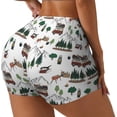 thumbnail image 2 of Kdxio Camping Caravan 2 Print Workout Shorts for Women Seamless Soft Smooth Gym Yoga Scrunch Active Shorts, 2 of 5