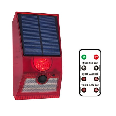 

Motion Induction Wall Lamp Outdoor Solar Charging Flash Sound Alarm Lamp Garage Farm Waterproof Lamp Wall Mounted Lamp with 6 Lighting Modes