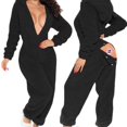 thumbnail image 2 of Pijamas de invierno para adultos para mujer, ropa de dormir de Año Nuevo, mono de manga larga con capucha, ropa de casa, mono de Sherpa peludo con capucha para orejas 2023, 2 of 4