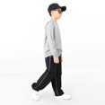 thumbnail image 6 of GYRATEDREAM Kid Boys' Fall Witer Casual Jogger Sweatpants Children Soft Active Athletic Baggy Straight Leg Elastic Waist Long Pant with Pockets Black for 6-14Y, 6 of 8