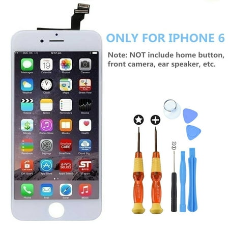 Display Replacement Kit - iPhone 6 Lcd Screen Replacement (4.7 Inch) Display Touch Digitizer Assembly Repair Kit by Mr Repair Parts (6 4.7