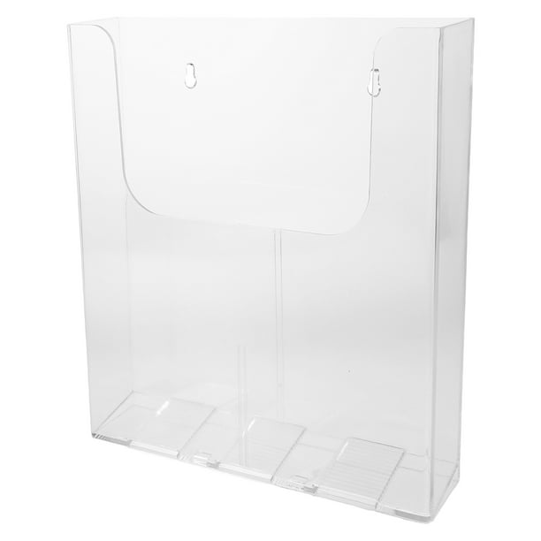 ColoMX Archivador de pared de acrílico transparente tamaño A4, organizador de papel colgante, estante transparente para documentos para oficina y hogar.
