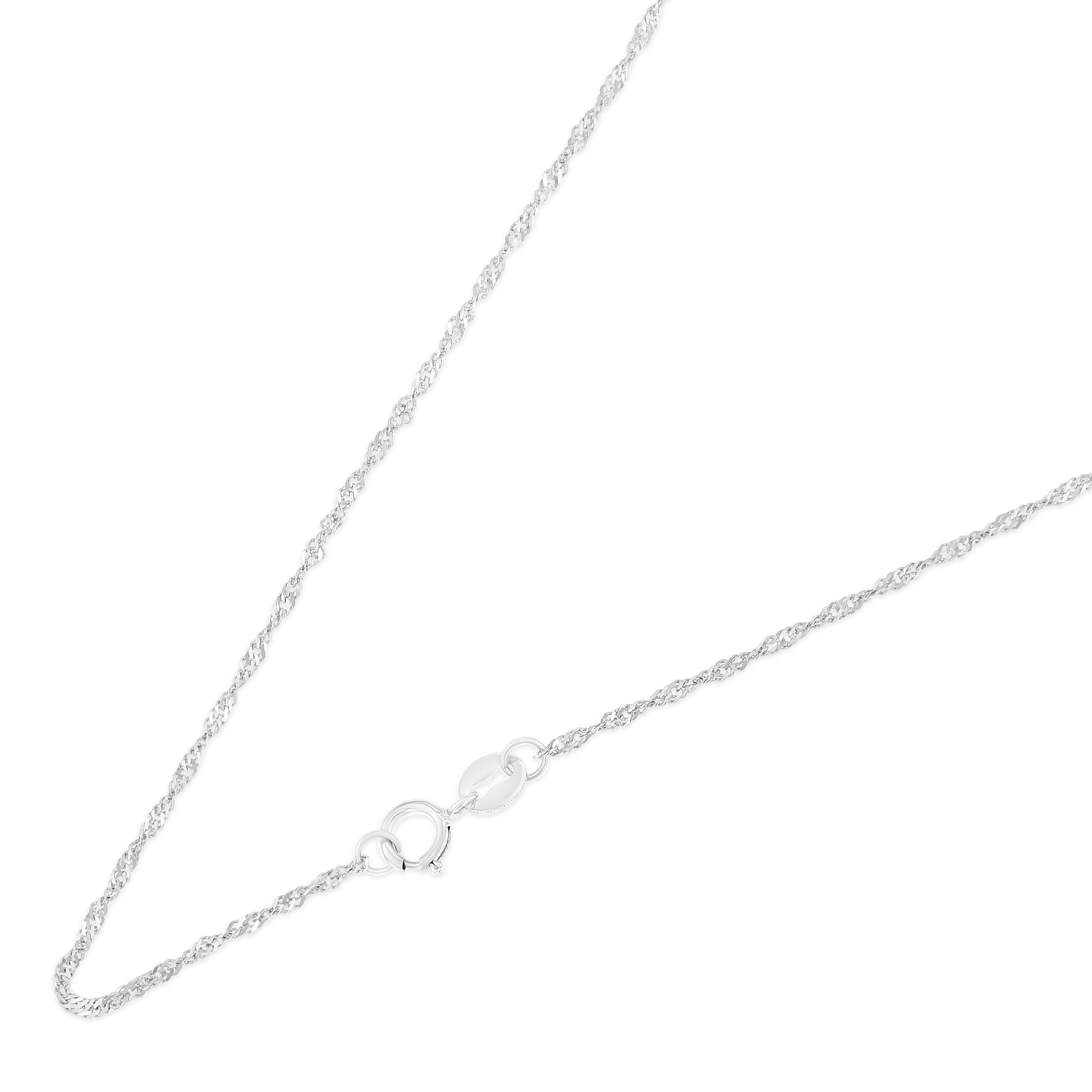 Details about   Real Solid 14K Yellow or White Gold 2mm Singapore Necklace for Pendants 7" 24"