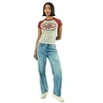 thumbnail image 2 of Dr Pepper Logo Women's Gray Heather Crew Neck Short Sleeve Baby Raglan Tee-Small, 2 of 4