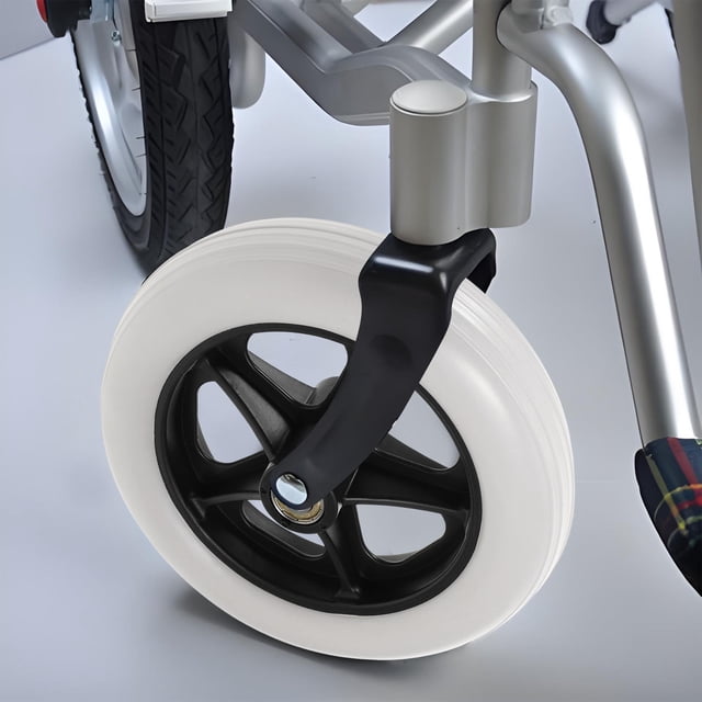 SHINYPASING 2Pcs Multi Color PVC Wheelchair Front Wheel for Indoor Use