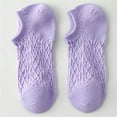 thumbnail image 3 of Fgnfyis Womens Comfortable Breathable Macaron Colored Boat Socks Low Cut No Show Socks Purple One Size, 3 of 3