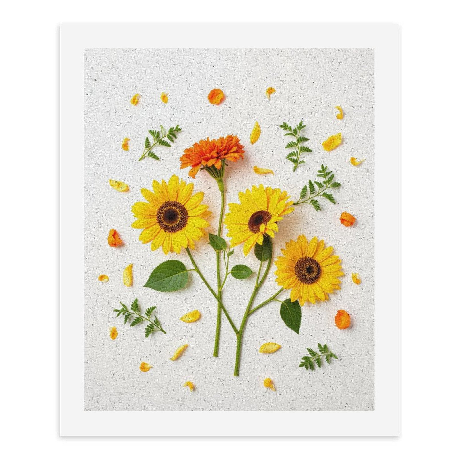 Paint By Numbers Kit for Adults Beginner - DIY Sunflower Blossom Pattern Art Canvas Painting Kits for Adults, Frameless Paint By Number for Adults for Home Wall Decor 16x20 Inch