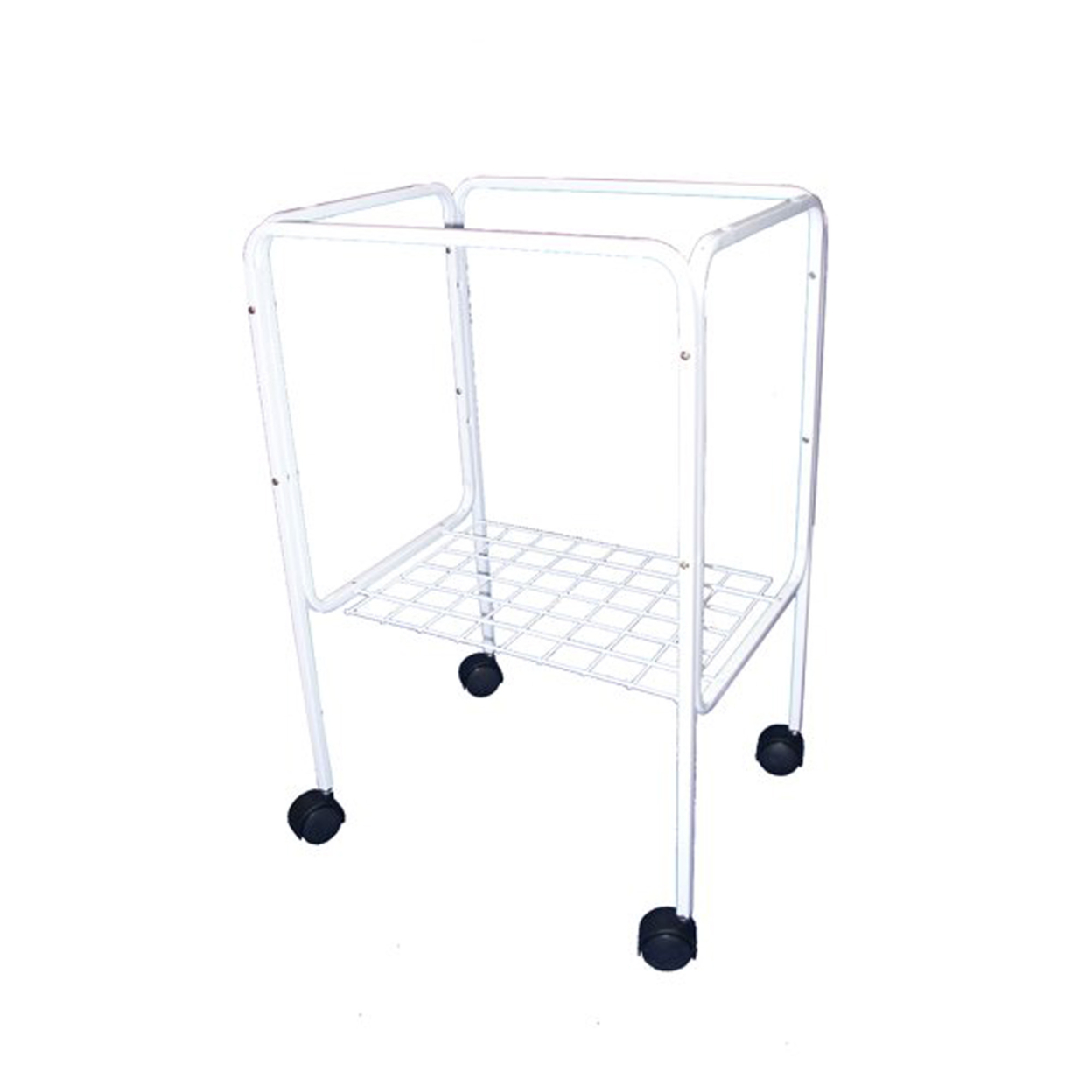 YML 6844_4814WHT 3/8" Bar Spacing Tall Pagoda Top Bird Cage with Stand, White