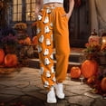 thumbnail image 5 of TOWED22 Halloween Baggy Sweatpants for Women Trendy Print Joggers Casual Loose Fall Drawstring Sweat Pants Fashion Clothes(Orange,L), 5 of 7