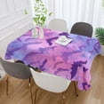 thumbnail image 5 of 54x54 Inch Tablecloth Polyester Square Tablecloth for Home Kitchen Dinner Decor Purple and Pink Bats, 5 of 9