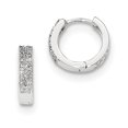 thumbnail image 1 of 14k White Gold Diamond Hinged Round Hoop Earrings XE2938AA, 1 of 2