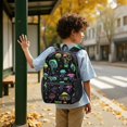 thumbnail image 6 of Mushroom and Moon Black Pattern 17" School Backpacks for Teens,Waterproof Oxford Fabric,S-Shape Padded Straps for School,Travel,Hiking,Camping, 6 of 6