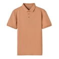 thumbnail image 2 of HAOTAGS Polo Shirts for Men, Short Sleeve Button-Up Shirts Turn-Down Collar Casual Fashion Tops Khaki XL, 2 of 8