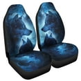 thumbnail image 2 of POLERO Automobile Seat Cover Sets, Cool Wolf Galaxy Print Car Accessories for Women Men Set of 2 Pack, Auto Interior Decoration Soft and Durable, 2 of 7
