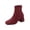 Wine, variant on EKVAHL Women's Block Heel Walking Booties, Soft Suede Slip On Ankle Boots, Back Zipper Design Lightweight Dating Party Daily Dress Short Boots Black