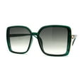 thumbnail image 1 of Luxurious Womens Thin Plastic Rectangle Diva Sunglasses Green, 1 of 4