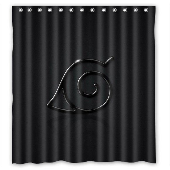TOUXIHAA Naruto Konoha Logo Shower Curtain Bathroom Curtain Set with Hooks Size 66x72 inches