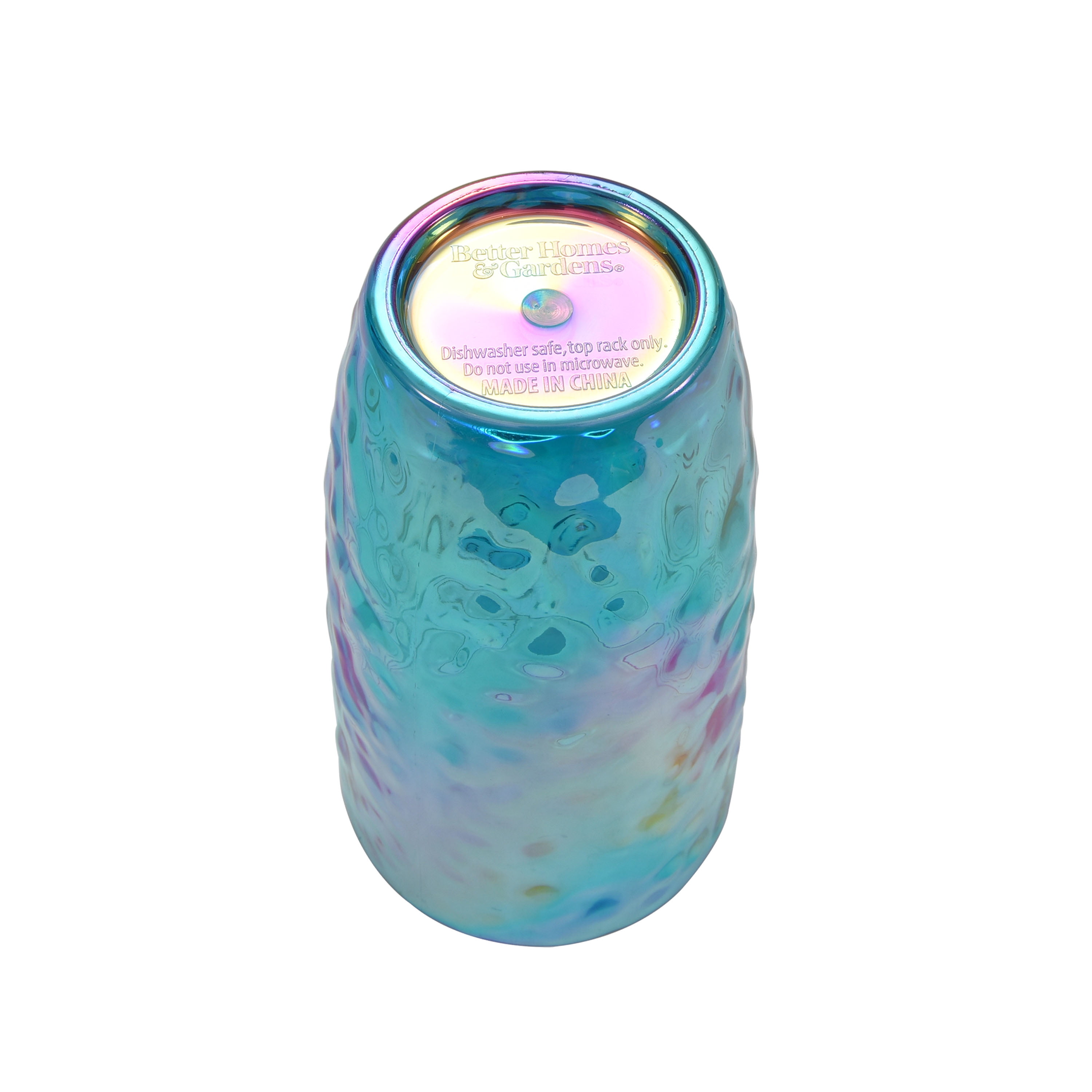 (2 pack) Better Homes & Gardens Luster Hammered 24-Ounce Rainbow Tumbler