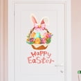 thumbnail image 1 of Easter Egg Bunny Rabbit Wall Sticker, Removable Self-Adhesive Vinyl Wall Decals for Home Decor, Living Room Bedroom Kitchen Wall Art, Spring Holiday Party Room Decorations, Cute Cartoon Wallpaper, 1 of 8