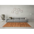 thumbnail image 3 of Ahgly Company Indoor Square Oriental Orange Industrial Area Rugs, 3' Square, 3 of 4