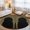 Black, Gold, Sand, Charcoal, variant on Round Rugs 6Ft, Boho Archway Round Area Rug Washable Indoor Throw Carpet, Vintage Ethnic Architecture Floral Symmetrical Soft Non Slip Circle Rug for Office Cabinet Home Decor Aesthetic