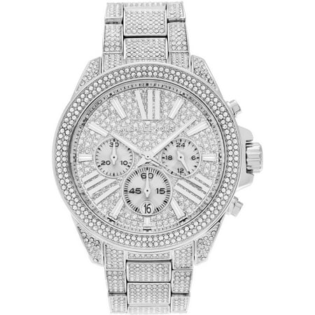 Michael Kors Women's Stainless Steel MK6317 Wren Crystal Pave Dial Dress Watch, Link Bracelet