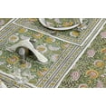 thumbnail image 5 of Green and Yellow Floral Block Printed Table Cover, Round Tablecloth, Luxury Cotton Tablecloth, Dining Table Linenes, Table Top 72x72 Inches, 5 of 5