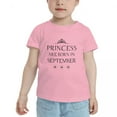 thumbnail image 2 of Princess Are Born In September Funny Toddler T-Shirts for Boys Girls (Pink, 5/6T), 2 of 5