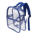 thumbnail image 4 of Mochila transparente de PVC Mochila transparente de alta capacidad con diseño de cremallera de PVC portátil para la escuela azul, 4 of 10