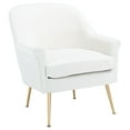 thumbnail image 4 of SAFAVIEH Rodrik Modern Style Upholstered Accent Chair, White, 4 of 11